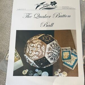 Quaker button ball counted cross stitch pattern